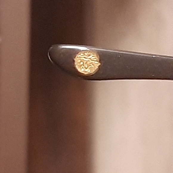 VERSACE AUTH SWAROVSKI CRYSTAL LOGO VINTAGE EYEGLASSES - Picture 6 of 12